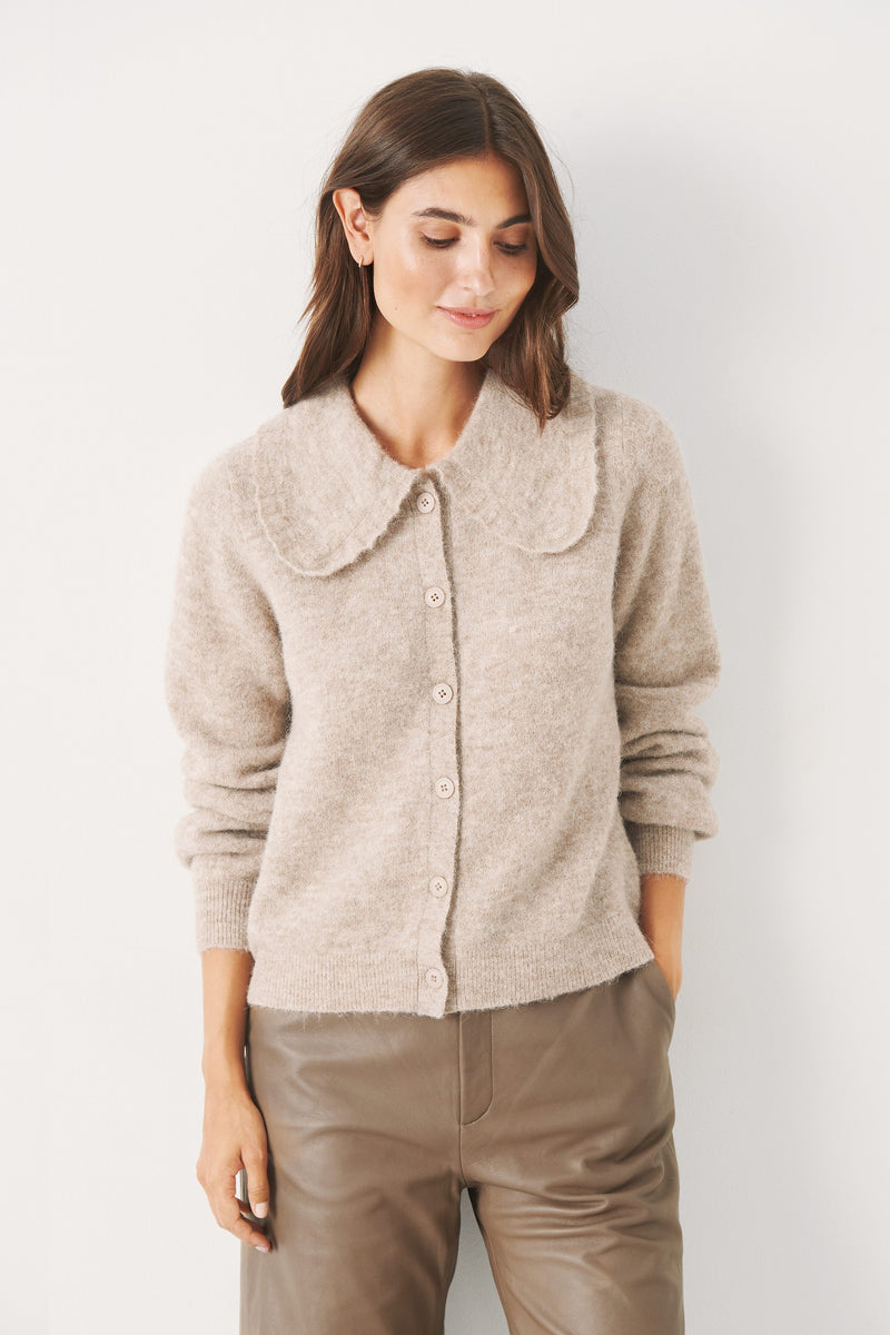 Part Two Lili Knitted Cardigan (Natural Melange) | Vivi Girl Shop