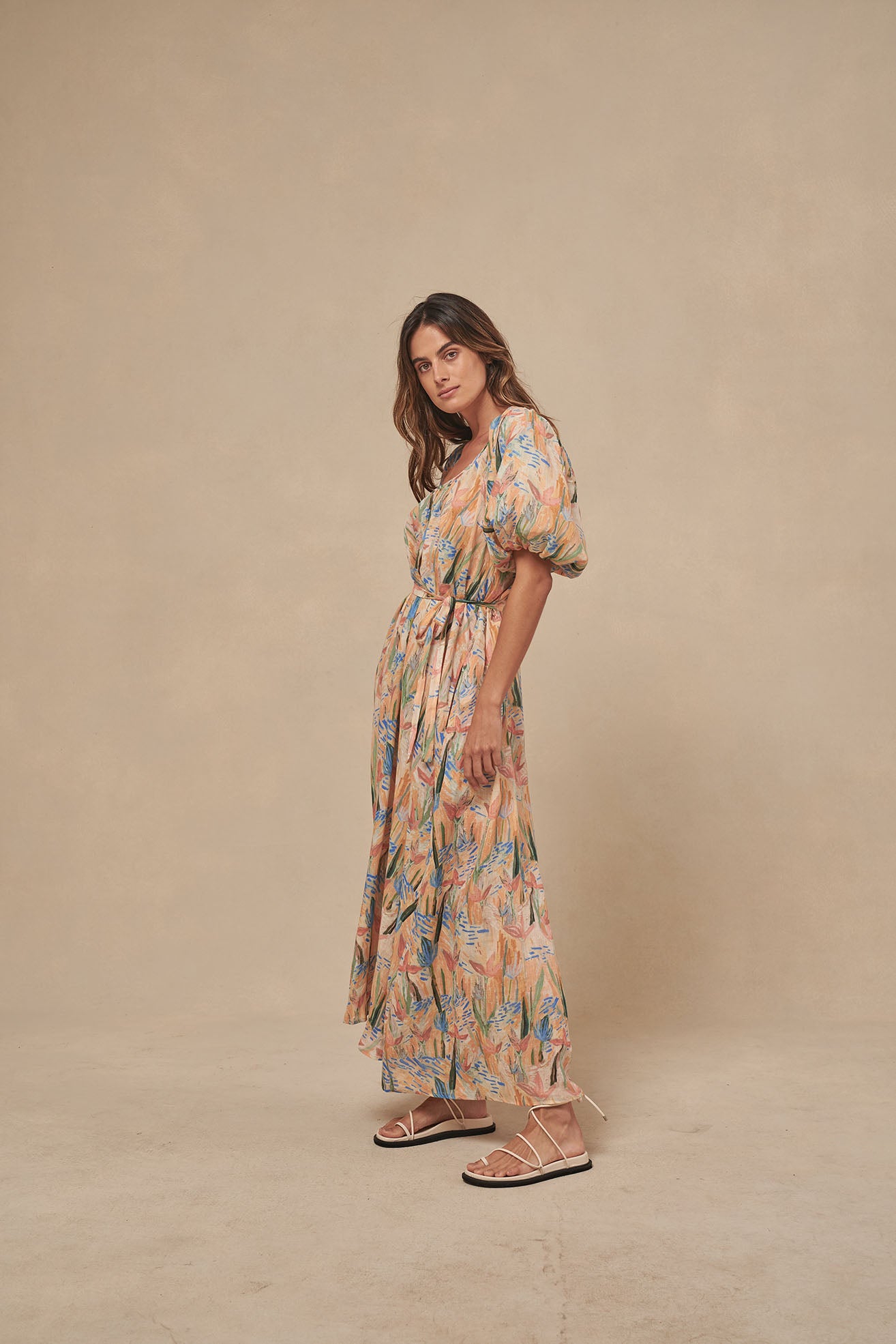 carnival maxi dress Little Lies Carnival Short Sleeve Dress (Multi) | Vivi Girl Shop