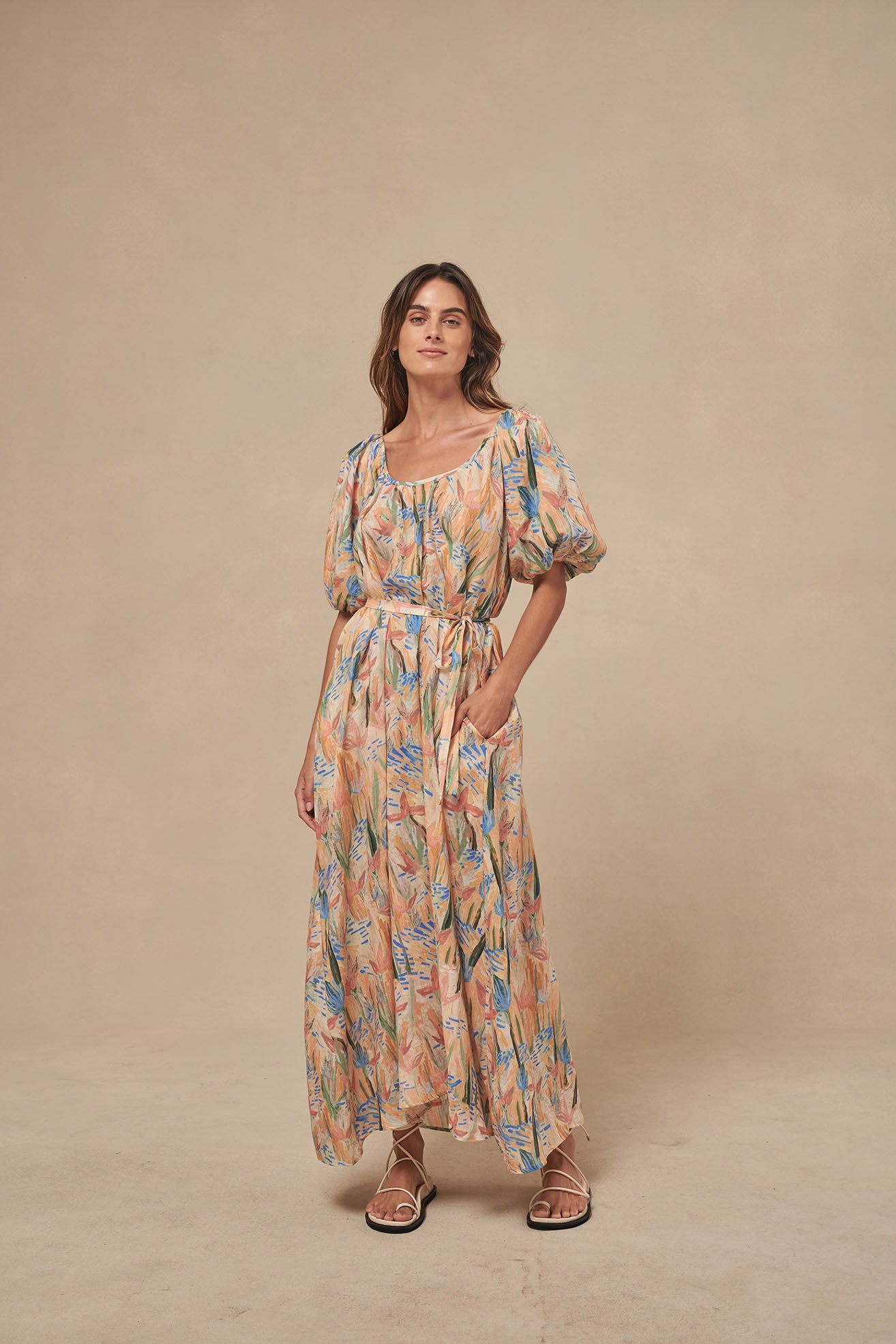 Little Lies Carnival Short Sleeve Dress Multi